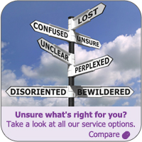 Unsure what's right for you?  Take a look at all our service options.  Compare-->