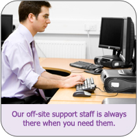 Our on-site professionals concentrate on your IT solutions, so you can concentrate on your business.